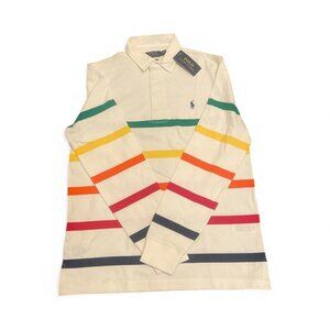 Polo by Ralph Lauren Multicolor Striped Rugby slim fit style long sleeve Shirt